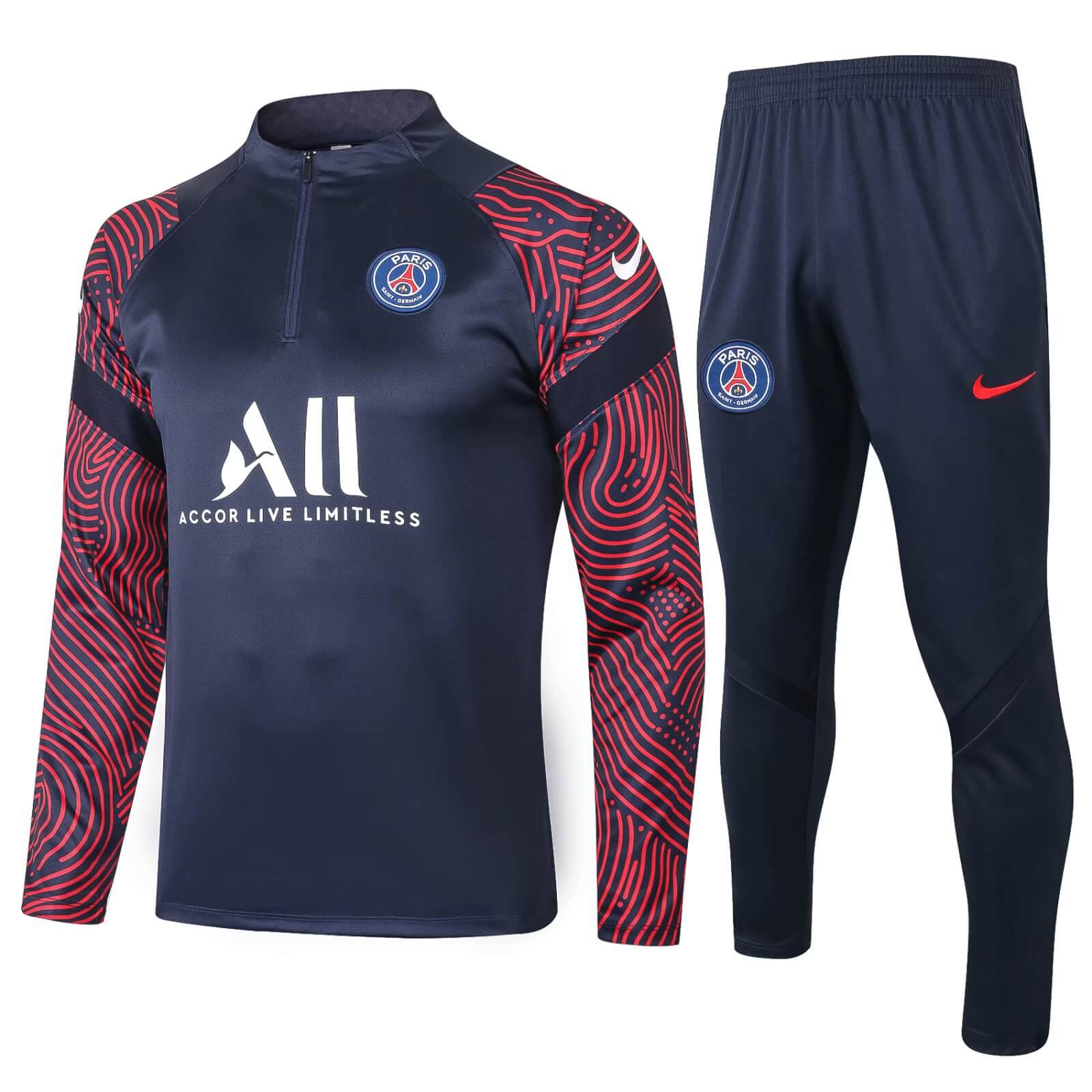 2020-2021 PSG Training Suit Navy - Team Soccer Jerseys