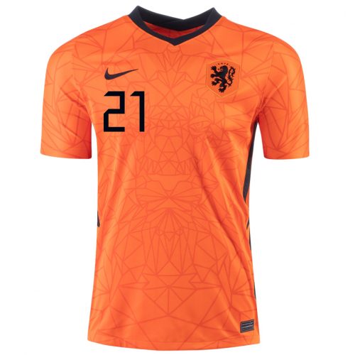2021 Netherlands F.DE JONG #21 Home Soccer Jersey - Team Soccer Jerseys