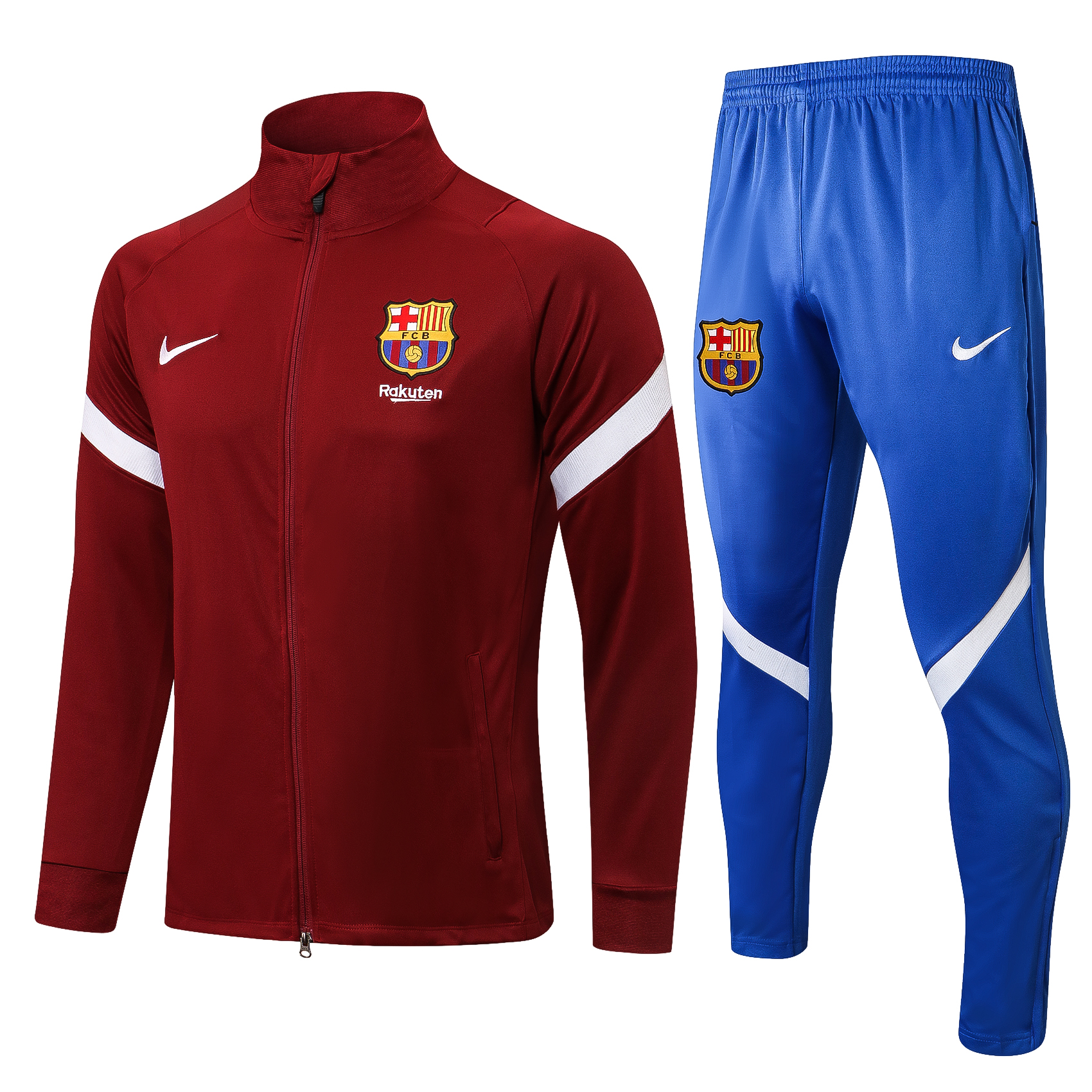 2021-2022 Barcelona Jacket + Pants Training Suit Red - Team Soccer Jerseys