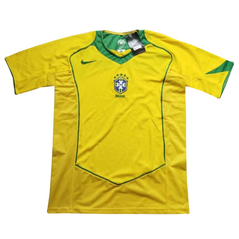 Retro 2004 Brazil Home Soccer Jersey - Team Soccer Jerseys