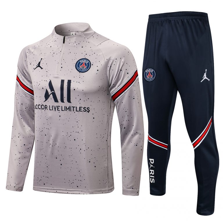 20212022 PSG Training Suit Grey Team Soccer Jerseys
