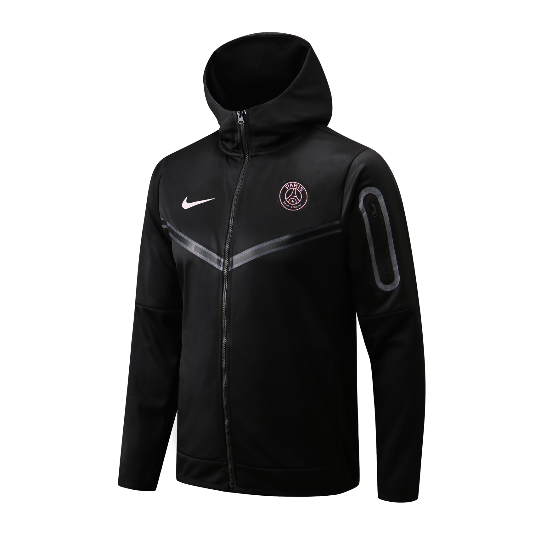 2022-2023 PSG Hoodie Jacket + Pants Training Suit Black - Team Soccer ...