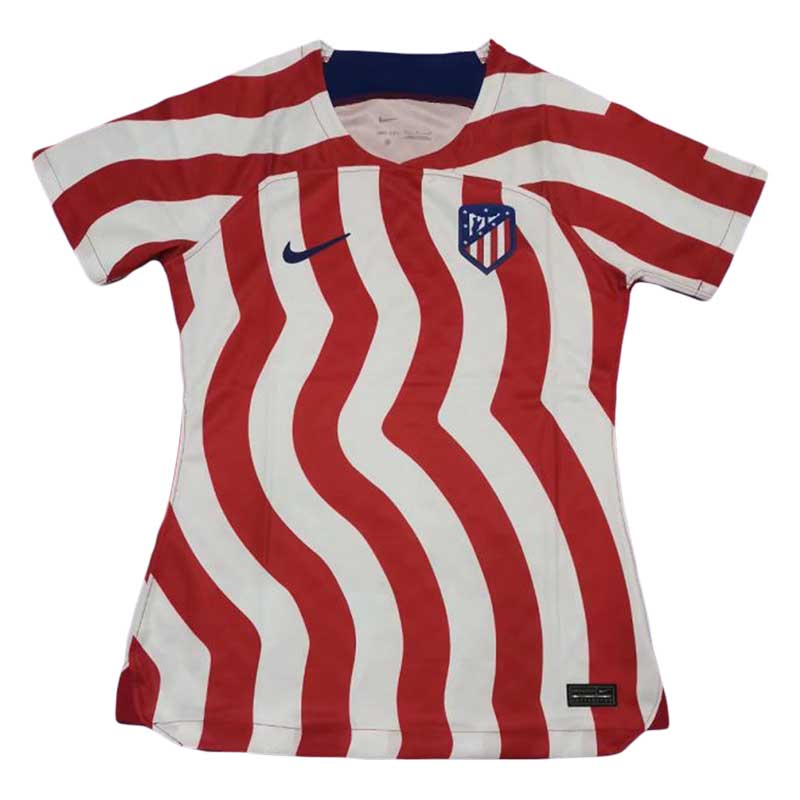 Women 2022 2023 Atletico Madrid Home Soccer Jersey Team Soccer Jerseys