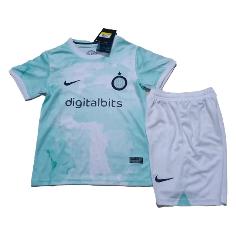 Kids 2022 2023 Inter Milan Away Soccer Kit Team Soccer Jerseys