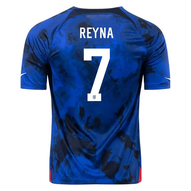 2022 USA REYNA #7 Away Soccer Jersey - Team Soccer Jerseys