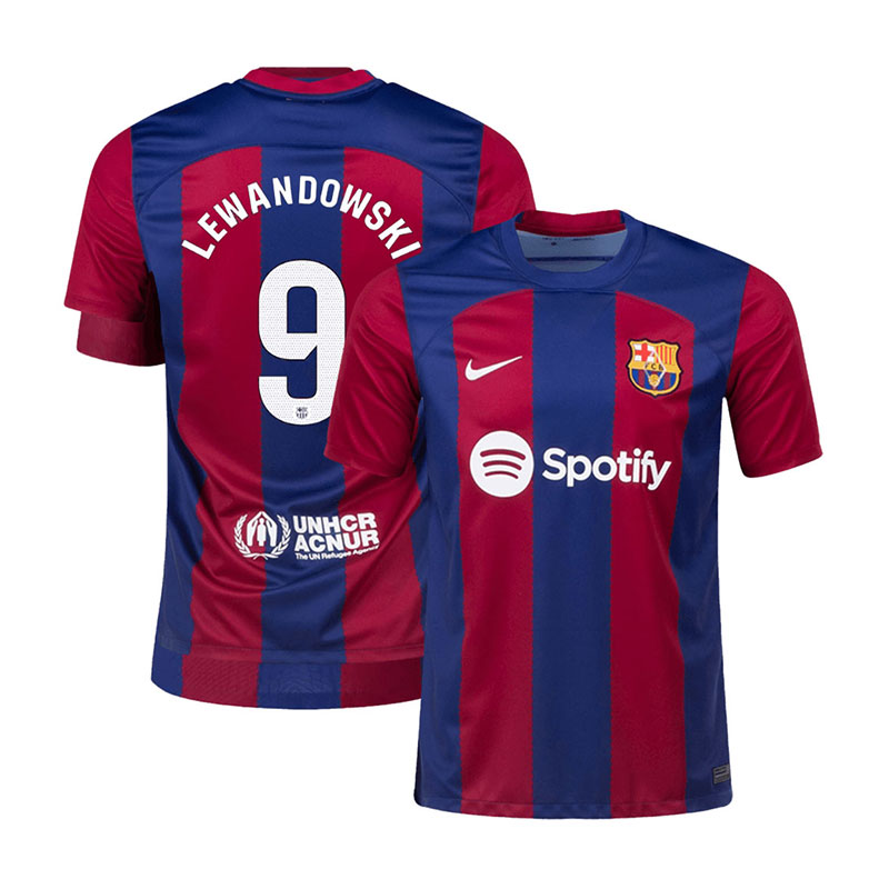 2023-2024 Barcelona LEWANDOWSKI #9 Home Soccer Jersey - Team Soccer Jerseys