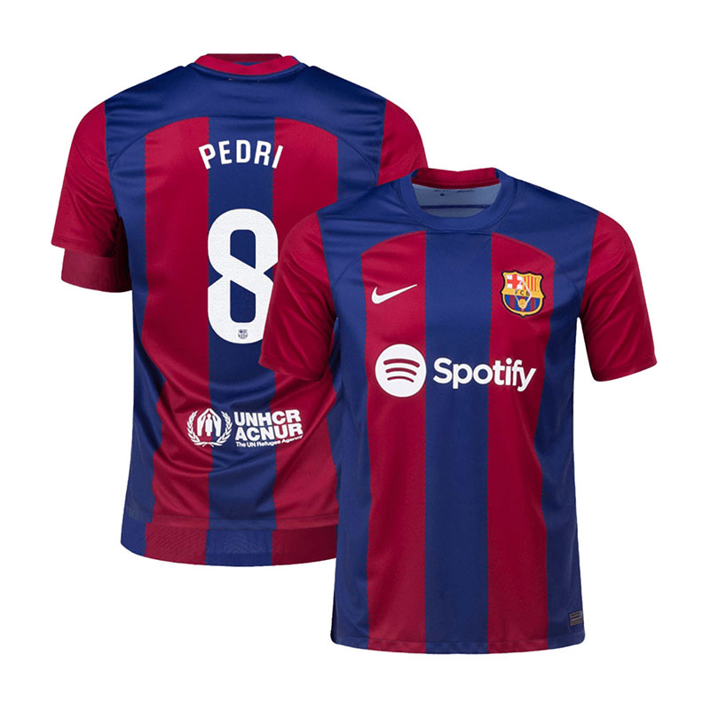 20232024 Barcelona PEDRI 8 Home Soccer Jersey Team Soccer Jerseys