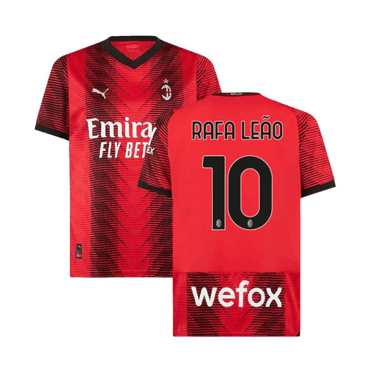 20232024 AC Milan RAFA LEAO 10 Home Soccer Jersey Team Soccer Jerseys