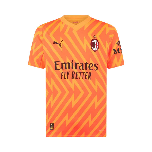 20232024 AC Milan Goalkeeper Orange Soccer Jersey Team Soccer Jerseys