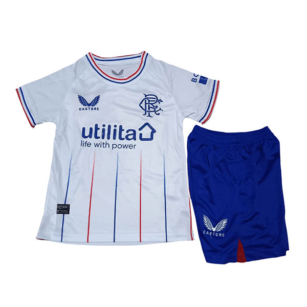 Kids 2023 2024 Rangers Away Soccer Kit Team Soccer Jerseys