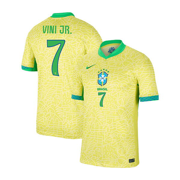 2024 Brazil VINI JR 7 Copa America Home Soccer Jersey Team Soccer