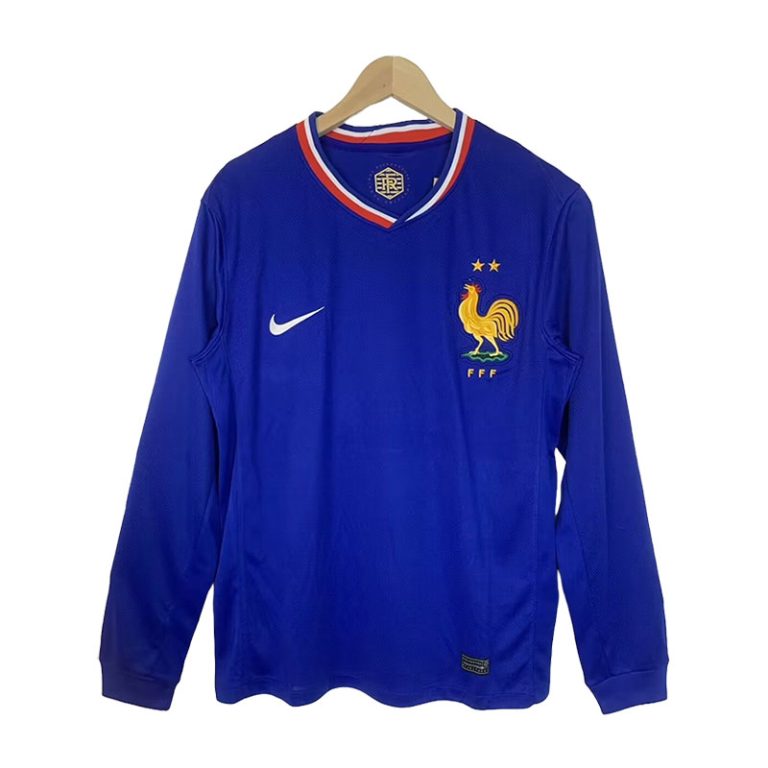 2024 France Euro Home Long Sleeve Soccer Jersey - Team Soccer Jerseys